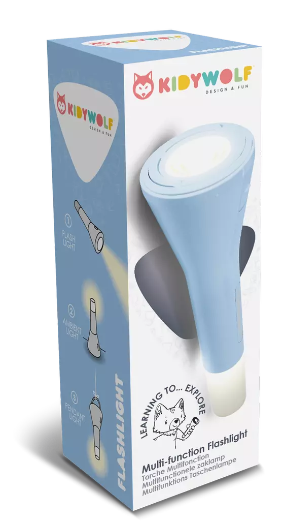 Kidywolf Taschenlampe 3in1 Blau