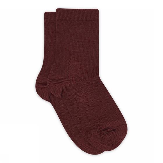 MP Denmark Socken Merinowolle Ripp Weinrot