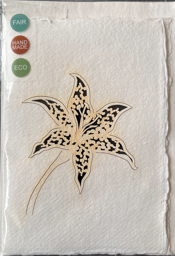 Baumwollkarte "Lilie"