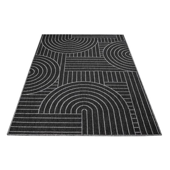 DUO Rug wendbarer Teppich antrazit grau