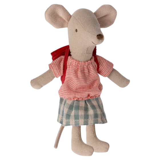 Maileg Dreirad Maus Große Schwester Rot