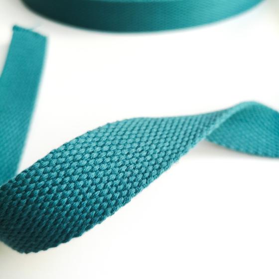 Gurtband Baumwolle 25 mm - teal 
