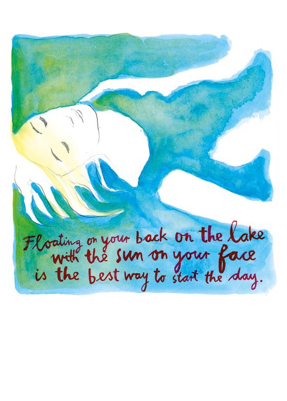 Silke Schmidt, Postkarte Floating