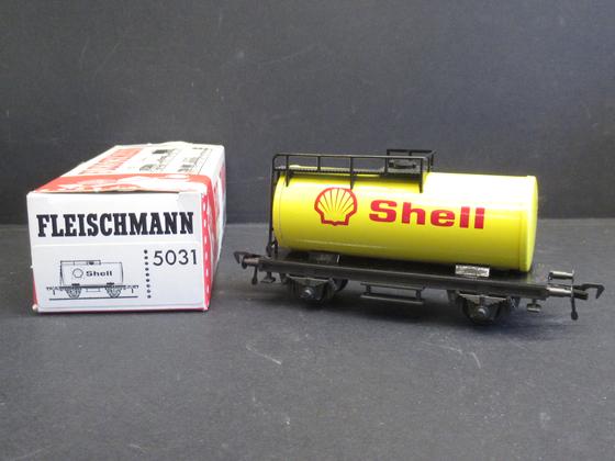 Fleischmann 5031 Güterwagen Kesselwagen Shell gelb DB Spur H0 OVP