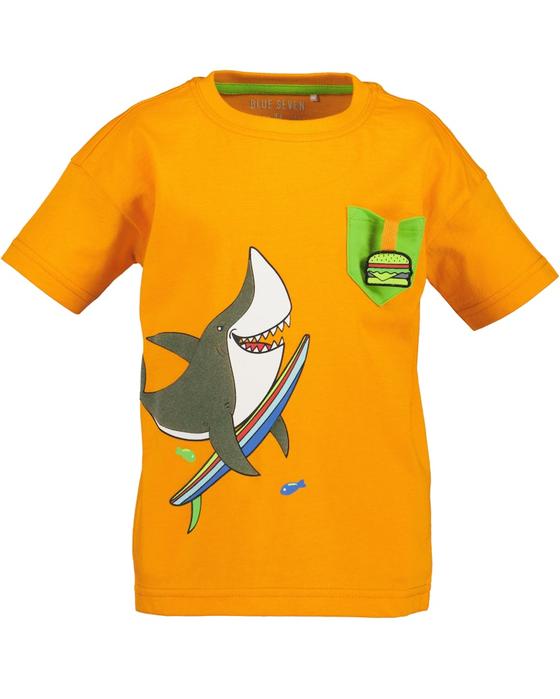 T-Shirt "Hai", Baumwolle, orange