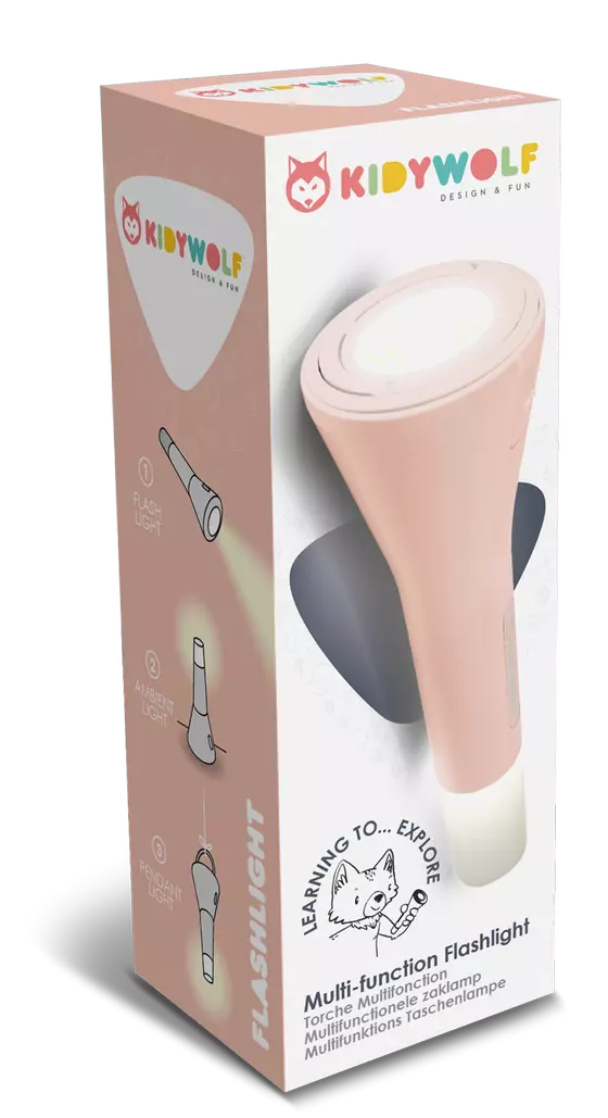 Kidywolf Taschenlampe 3in1 Rosa