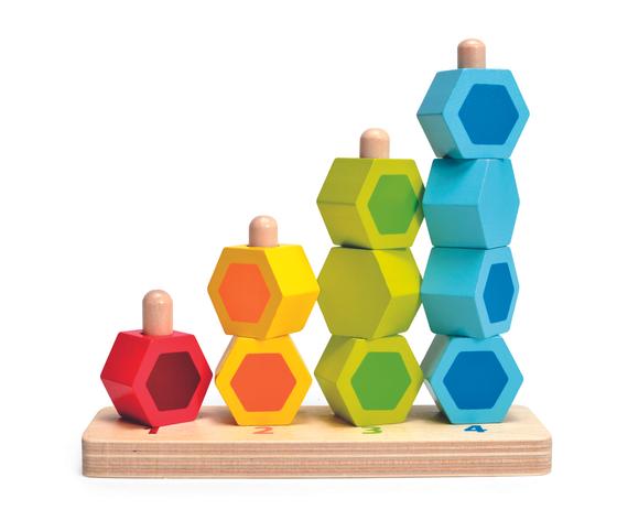 Zähl- und Steckspiel aus Holz