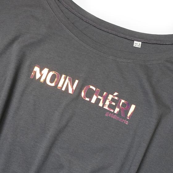 goldmarie MOIN CHÉRI Top Nanni Oversize - mit Flexbund - grau-holographic mit Glanz