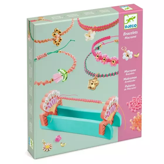 Djeco Schmuck Basteln Makramee Rosa