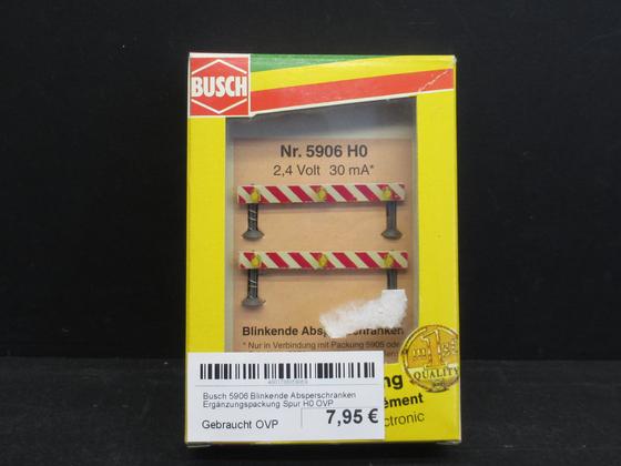 Busch 5906 Blinkende Absperschranken Ergänzungspackung Spur H0 OVP