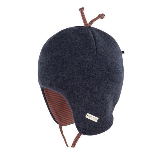 Pure Pure by Bauer Wollfleece Baby Mütze Marine