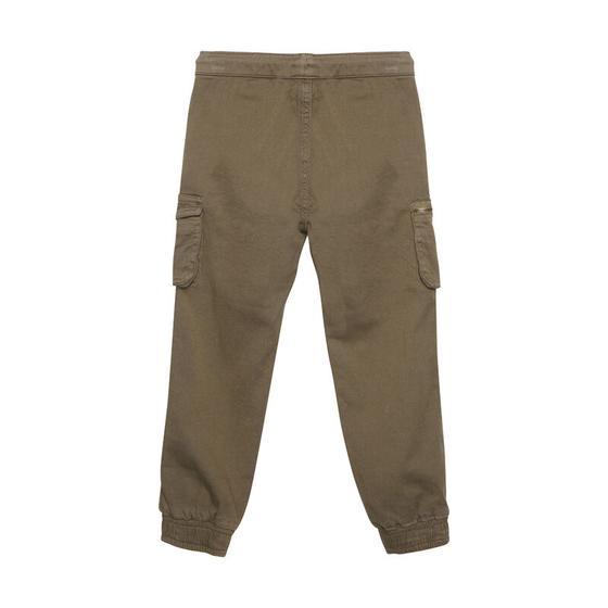 Twill-Hose mit Gummibündchen, khaki