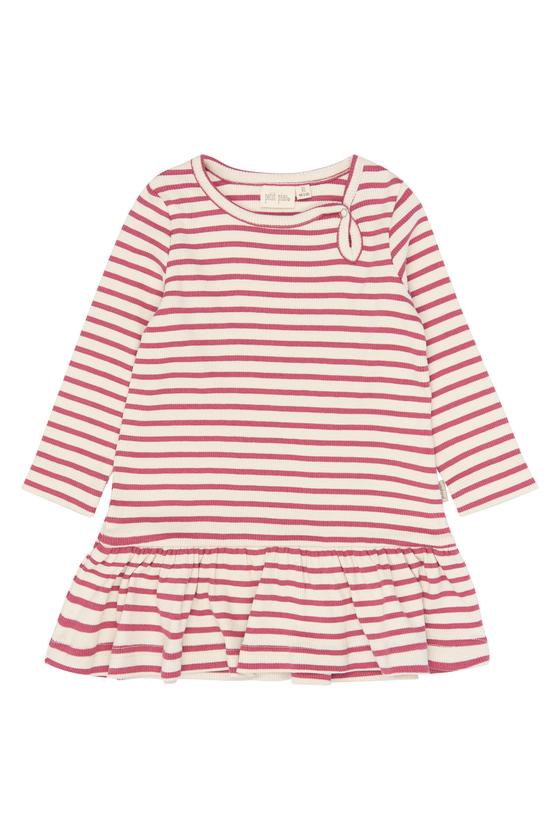 Petit Piao Langarmkleid Sky Striped Mauvewood