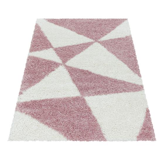 Tango Shaggy pembe beyaz 160 x 230 cm