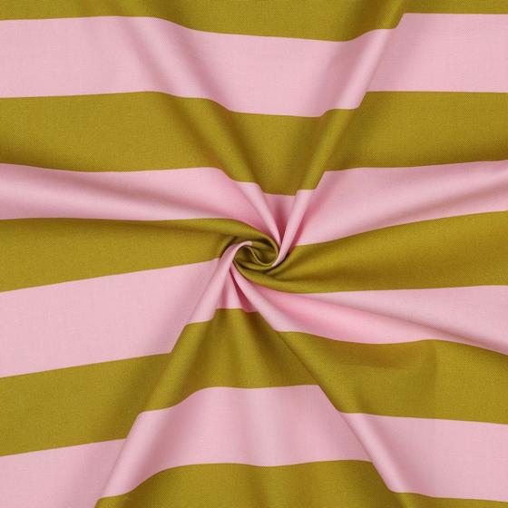 Canvas Blockstreifen rosa limettengelb
