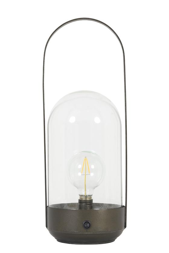 Lampe | Batteriebetriebene LED Tischleuchte FARDOU - Dunkelbronze 