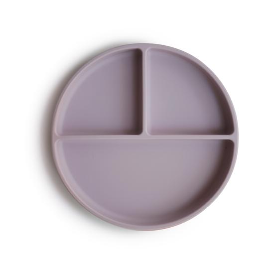 Mushie Silicon Plate Menüteller mit Saugnapf Soft Lilac