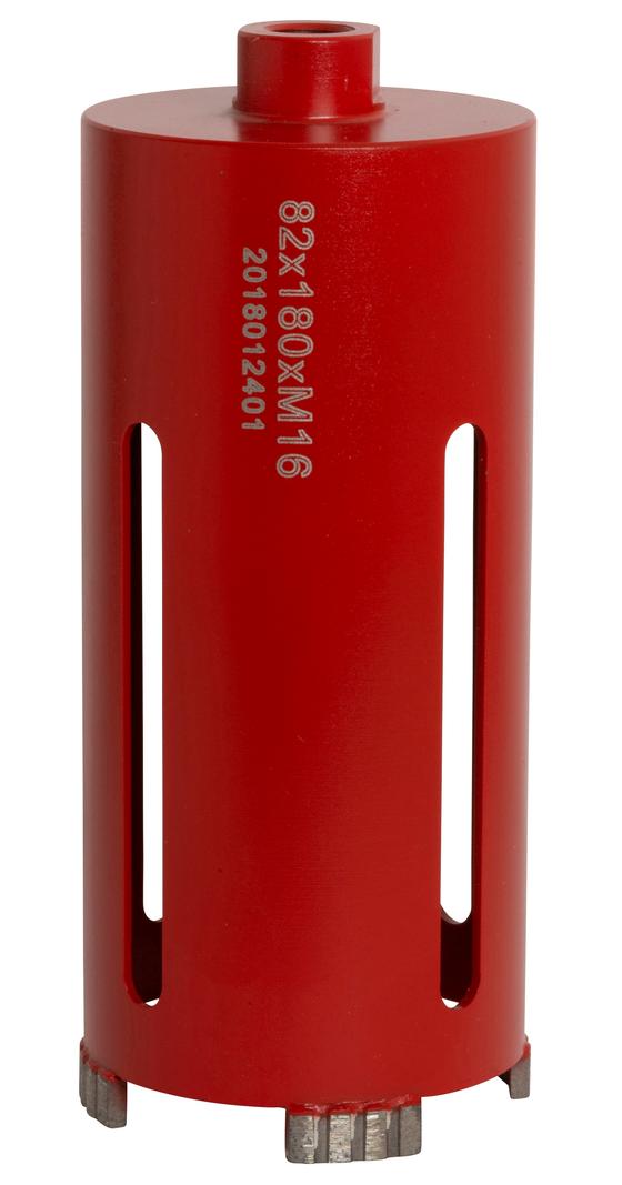 Diamant Trocken-Bohrkrone <br> Ø 32 - 162 mm <br> Nutzlänge 180 mm <br> wahlweise mit verschiedenen Aufnahmen