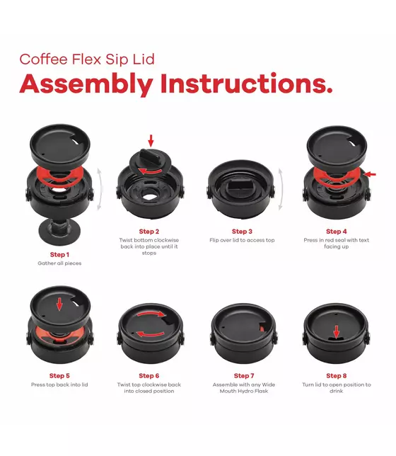 Hydro Flask Wide Mouth Flex Sip Lid Black