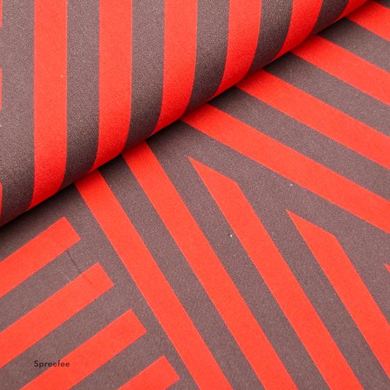 PS Patch Stripes von PS Fashion Fabrics – moderner Baumwollstoff mit grafischem Patchwork-Streifenmuster