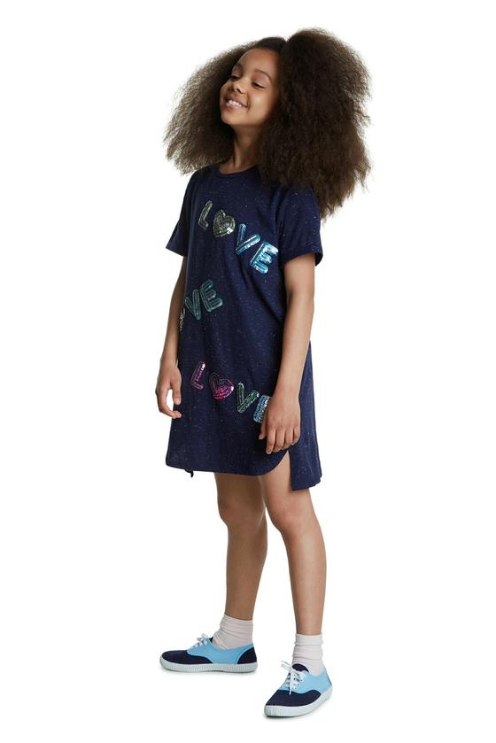 Kleid, Longshirt "Celaya" mit aufgenähten Pailletten
