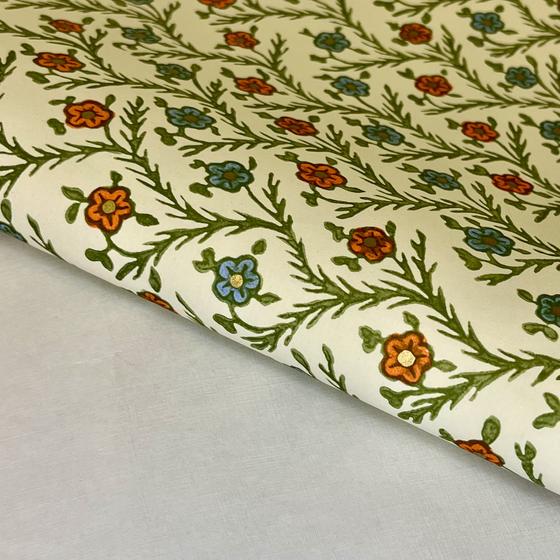 Italienisches Buntpapier - Blumenranke