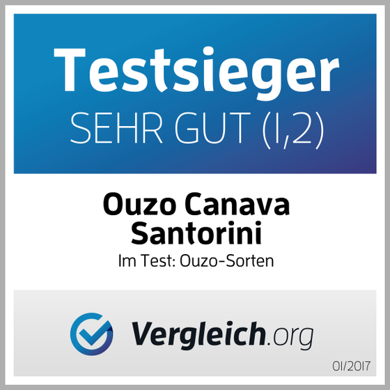 Ouzo Canava Santorini 700ml Vorderseite