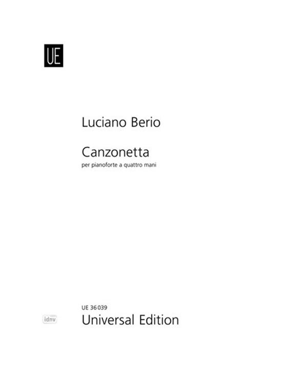 Canzonetta für Klavier