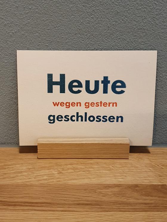 Postkarte in Bleisatz-Buchdruck