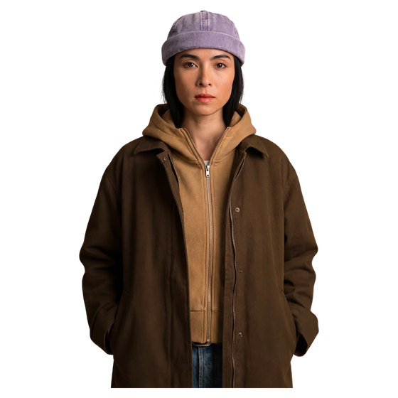 Docker Beanie Purple Washed Denim von Beton Cire