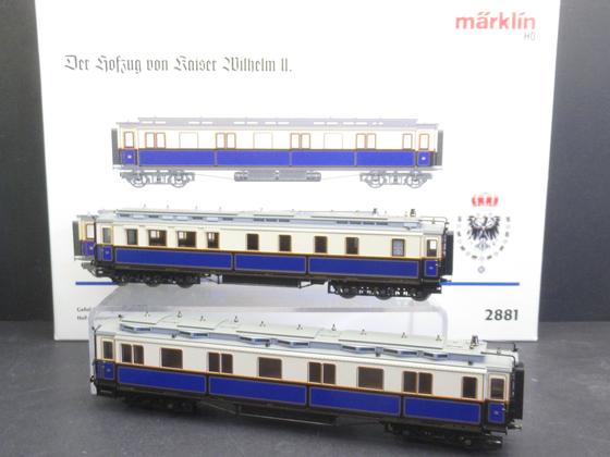 Märklin 2881-04 Sonderserie Hofzug Kaiser Wilhelm II. K.P.E.V. Gefolgewagen/Hofspeisewagen H0 OVP