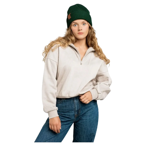 Hat warm thick, bottle green 100% Biobaumwolle