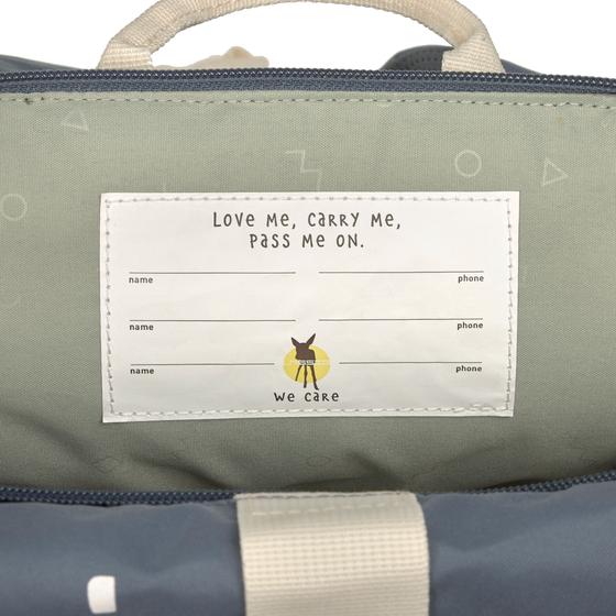 Lässig Kindergartenrucksack Rolltop - Happy Prints Dunkelblau 