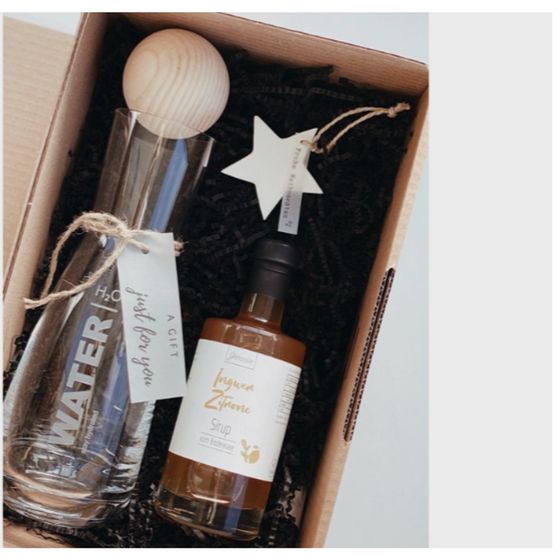 Karaffe | Wasserkaraffe HERZ-MOTIV - Glas/Gravur 