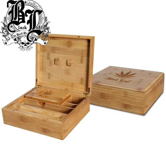 Holzbox, Black Leaf®, Stoner Box, Blatt, offen