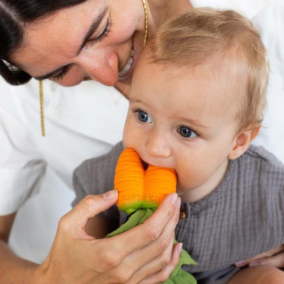 Oli&Carol Mini Doudou-Teether Cathy the Carrot