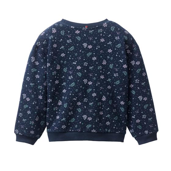 People wear Organic Sweat Pullover Herbstbeeren Dunkelblau