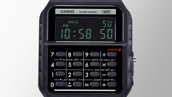 Casio Uhr gross Tasten CA-53WB-1BEF - New Edition - Resin Armband schwarz