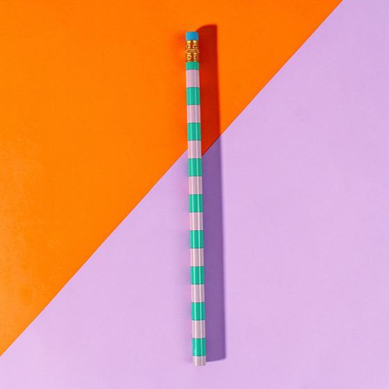 ava&Yves Bleistift Stripes Flieder Petrol