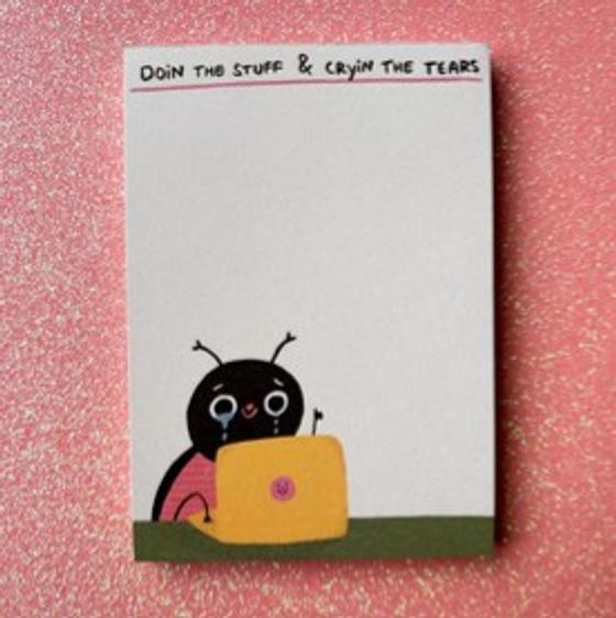 Abreißblock Tears von Slinga Illustration