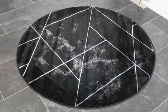 Craft 120 x 120 cm yuarlak siyah gri