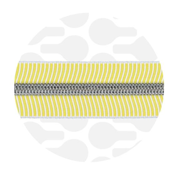 gestreiftes Reißverschlussband mit metallischer Optik. Flexibel, leicht zu nähen, ideal für Taschen & Accessoires Spiralreißverschluss koralle bei Spreefee kaufen