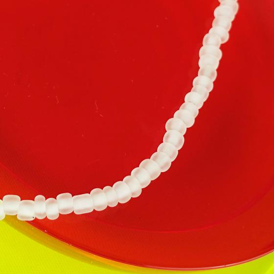 goldmarie Fußkette Perlen Glow In The Dark - selbstleuchtend - weiß 