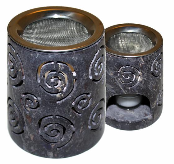 Räucherstövchen Kegel mit Spiralmotiv