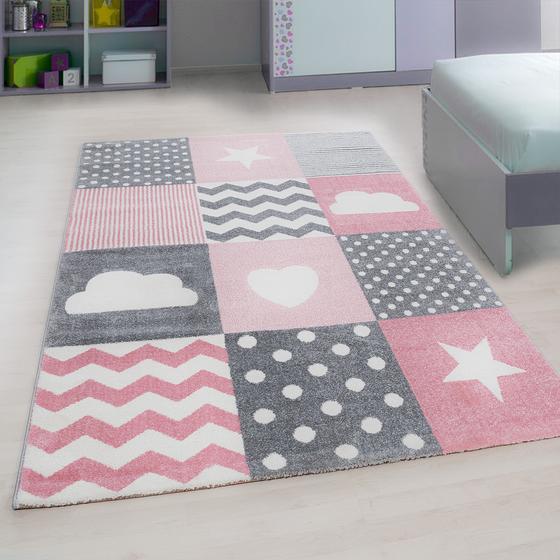 kids Cocuk halisi gri pembe 160 x 230 cm