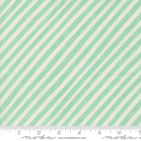 Bias Stripes in Seafoam Mint Stoff Moda
