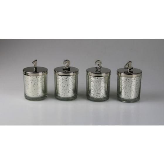 Kerzenhalter | Windlichter - Teelichthalter 1,2,3,4, 4 komplett