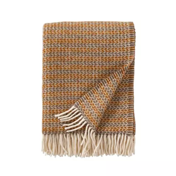 Klippan Wolldecke Curve-Creme-Caramel