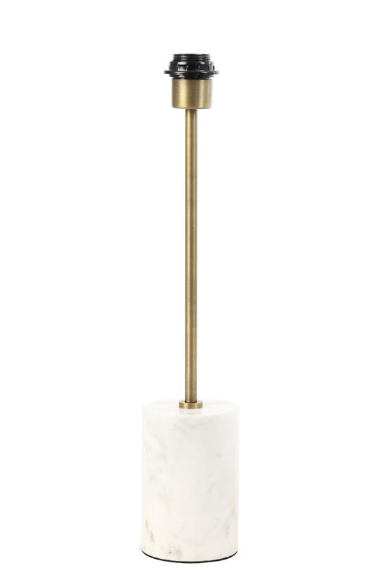 Lampe | Lampenfuß / Tischleuchte Marble - Marmor + Antik Bronze