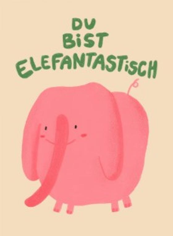 Postkarte Elefantastisch von Slinga Illustration